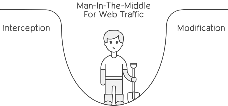 Man in the Middle for Web Traffic